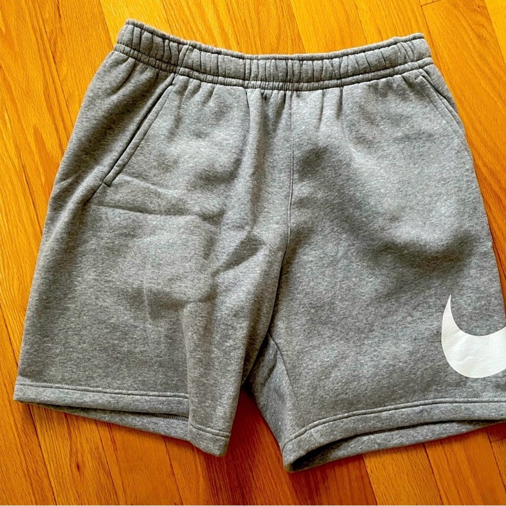 Nike Men’s Gray Shorts with White Logo